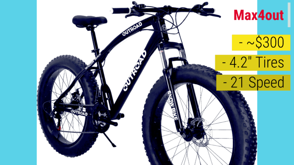 Max4out Fat Tire Mountain Bike 21 Speed 26 inch